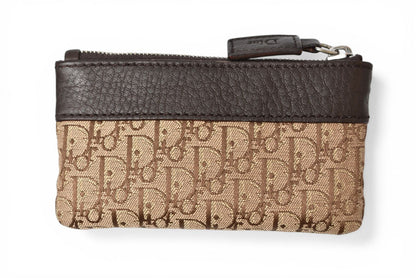 クリスチャンディオール キーポーチ/コインケース Christian Dior ストリートシック ベージュ/ブラウン【中古】
