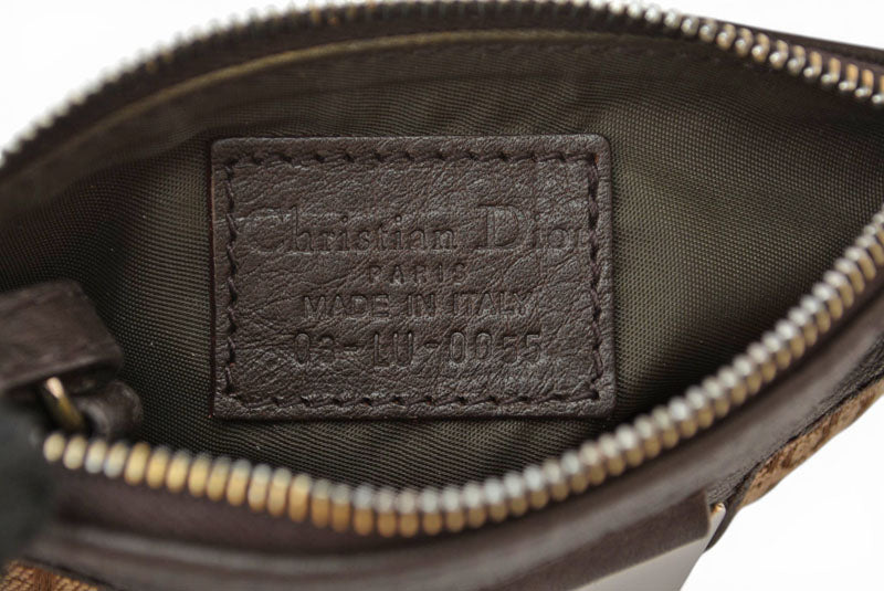 クリスチャンディオール キーポーチ/コインケース Christian Dior ストリートシック ベージュ/ブラウン【中古】