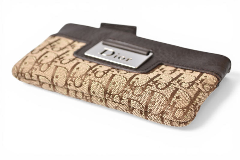 クリスチャンディオール キーポーチ/コインケース Christian Dior ストリートシック ベージュ/ブラウン【中古】