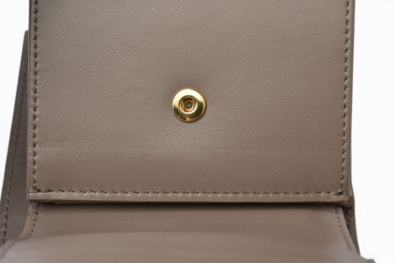 セリーヌ 財布/二つ折 CELINE ミニ財布 ストラップウォレット バイカラー グレー/ブルー系【中古】