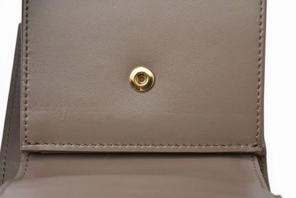 セリーヌ 財布/二つ折 CELINE ミニ財布 ストラップウォレット バイカラー グレー/ブルー系【中古】