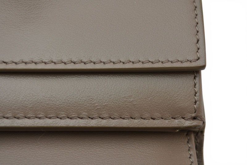 セリーヌ 財布/二つ折 CELINE ミニ財布 ストラップウォレット バイカラー グレー/ブルー系【中古】