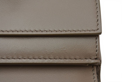 セリーヌ 財布/二つ折 CELINE ミニ財布 ストラップウォレット バイカラー グレー/ブルー系【中古】