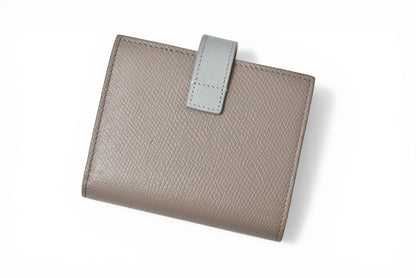 セリーヌ 財布/二つ折 CELINE ミニ財布 ストラップウォレット バイカラー グレー/ブルー系【中古】