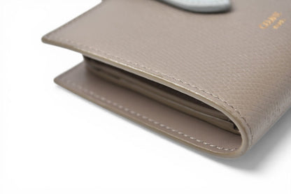 セリーヌ 財布/二つ折 CELINE ミニ財布 ストラップウォレット バイカラー グレー/ブルー系【中古】