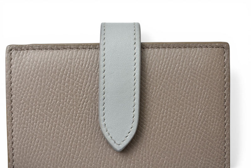 セリーヌ 財布/二つ折 CELINE ミニ財布 ストラップウォレット バイカラー グレー/ブルー系【中古】