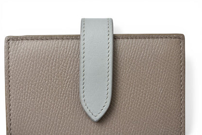 セリーヌ 財布/二つ折 CELINE ミニ財布 ストラップウォレット バイカラー グレー/ブルー系【中古】