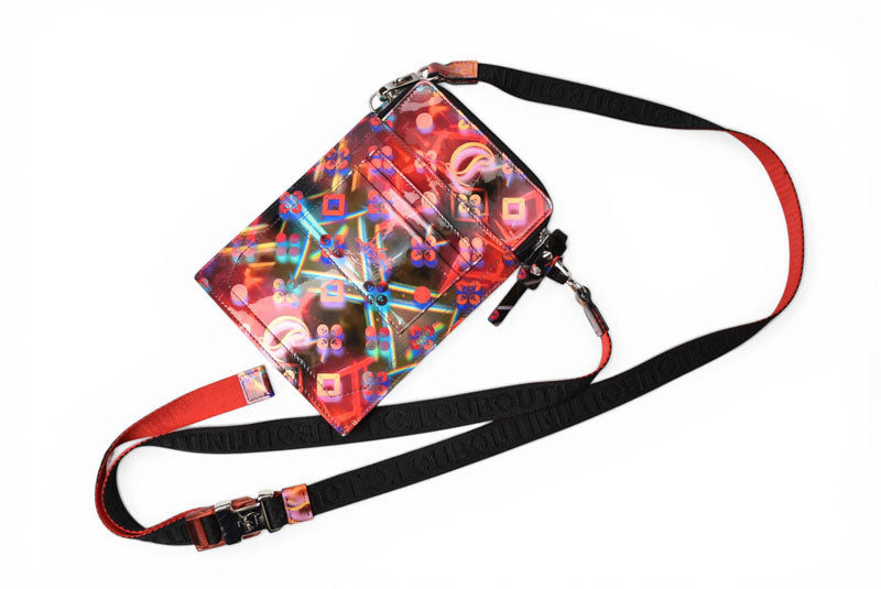 クリスチャンルブタン ショルダーバッグ ルビラB 1225019 Christian Louboutin レッド マルチカラー エナメル ミニポシェット スマホショルダー メンズ レディース【中古】