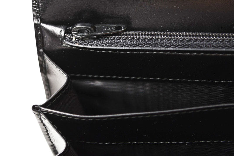 プラダ 美品 財布 PRADA 長財布 1M0608 VITELLO/レザー NERO/ブラック ヴィンテージ【中古】