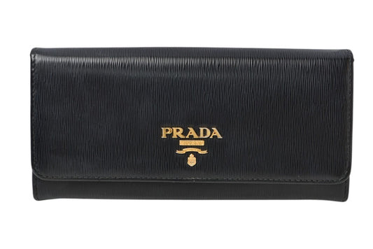 プラダ 財布 PRADA 長財布 1MH132 SAFFIANO NERO/ブラック【中古】