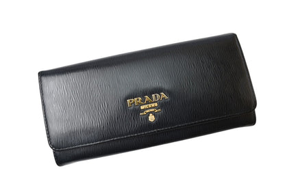プラダ 財布 PRADA 長財布 1MH132 SAFFIANO NERO/ブラック【中古】
