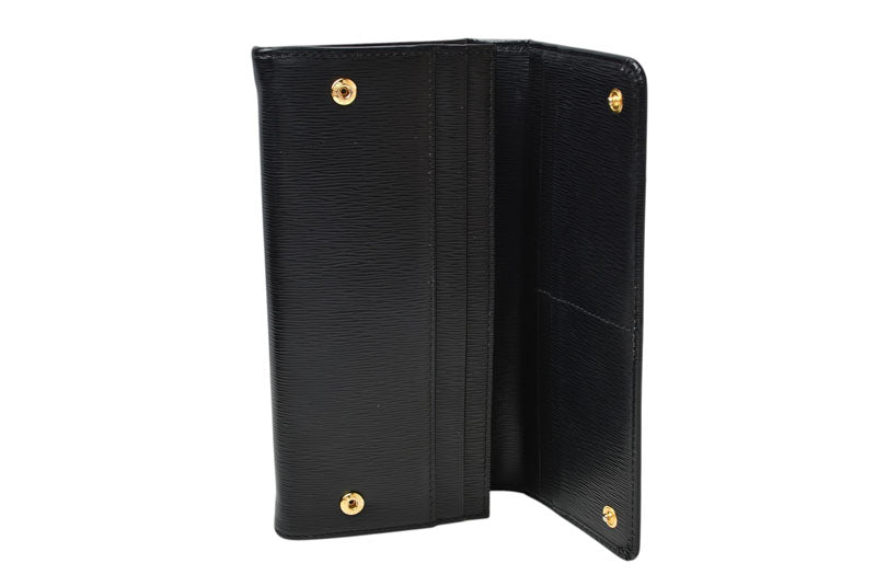プラダ 財布 PRADA 長財布 1MH132 SAFFIANO NERO/ブラック【中古】
