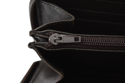 プラダ アウトレット 財布 PRADA 長財布/ラウンドファスナー M506 TESSUTO/テスート ダークブラウン【中古】