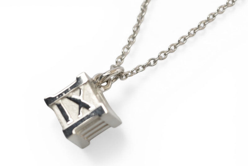 ティファニー ネックレス/ペンダント シルバー TIFFANY&Co. アトラス キューブ 幅0.8cm【中古】