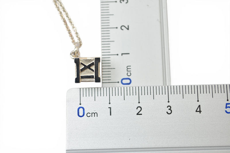 ティファニー ネックレス/ペンダント シルバー TIFFANY&Co. アトラス キューブ 幅0.8cm【中古】