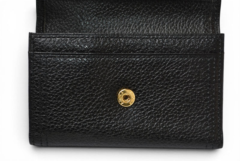 イヴ サンローラン YSL キーケース ヴィンテージ Yves Saint Laurent レザーブラック/ゴールド【中古】