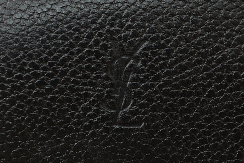 イヴ サンローラン YSL キーケース ヴィンテージ Yves Saint Laurent レザーブラック/ゴールド【中古】