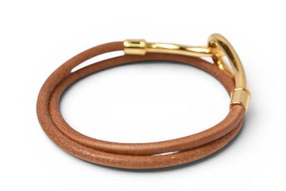 エルメス バングル/ブレスレット HERMES ジャンボブレス チョーカー ブラウン ゴールド金具【中古】