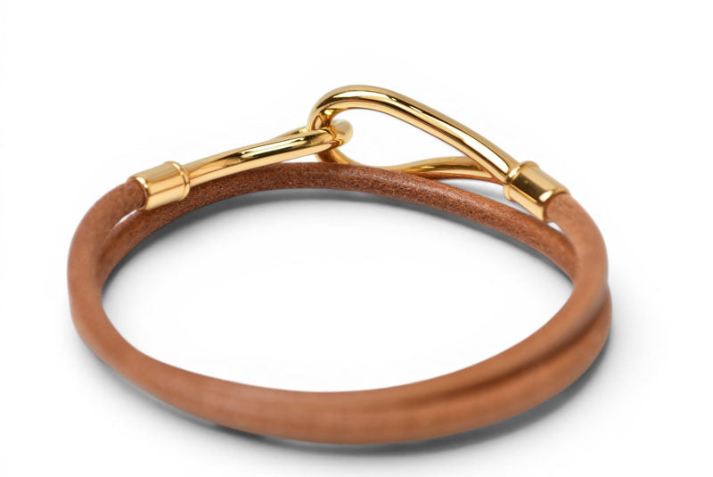 エルメス バングル/ブレスレット HERMES ジャンボブレス チョーカー ブラウン ゴールド金具【中古】