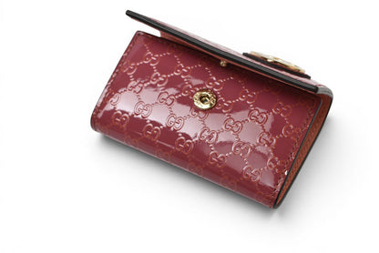 グッチ キーケース/キーホルダー GUCCI 6連 ラブリー 257217 ハートシェープ/インターロッキングG ダスティピンク レディース【中古】