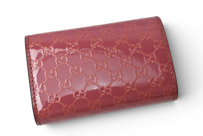 グッチ キーケース/キーホルダー GUCCI 6連 ラブリー 257217 ハートシェープ/インターロッキングG ダスティピンク レディース【中古】