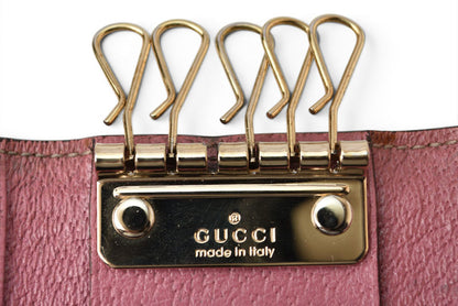 グッチ キーケース/キーホルダー GUCCI 6連 GG柄 ピンク/GGキャンバス 154164 レディース【中古】