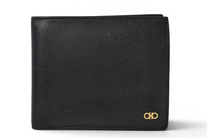 サルヴァトーレフェラガモ 財布/二つ折り メンズSalvatore Ferragamo 折財布/札入れ ブラック 661454【中古】