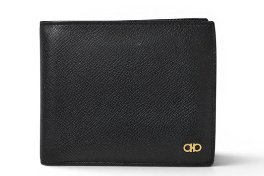 サルヴァトーレフェラガモ 財布/二つ折り メンズSalvatore Ferragamo 折財布/札入れ ブラック 661454【中古】