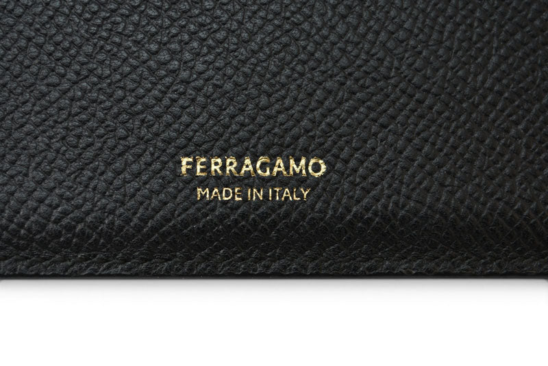 サルヴァトーレフェラガモ 財布/二つ折り メンズSalvatore Ferragamo 折財布/札入れ ブラック 661454【中古】
