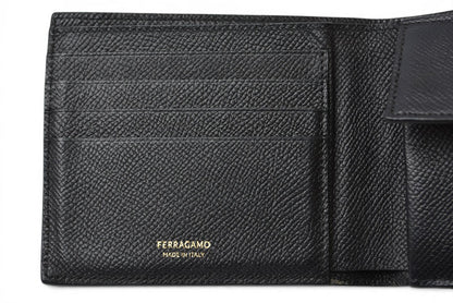 サルヴァトーレフェラガモ 財布/二つ折り メンズSalvatore Ferragamo 折財布/札入れ ブラック 661454【中古】