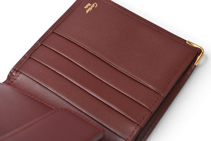 カルティエ 折財布/二つ折り財布 ヴィンテージ Cartier メンズ マスト ドゥ カルティエ ボルドー 73184192【中古】