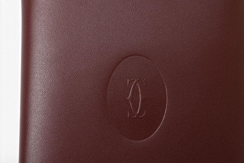 カルティエ 折財布/二つ折り財布 ヴィンテージ Cartier メンズ マスト ドゥ カルティエ ボルドー 73184192【中古】