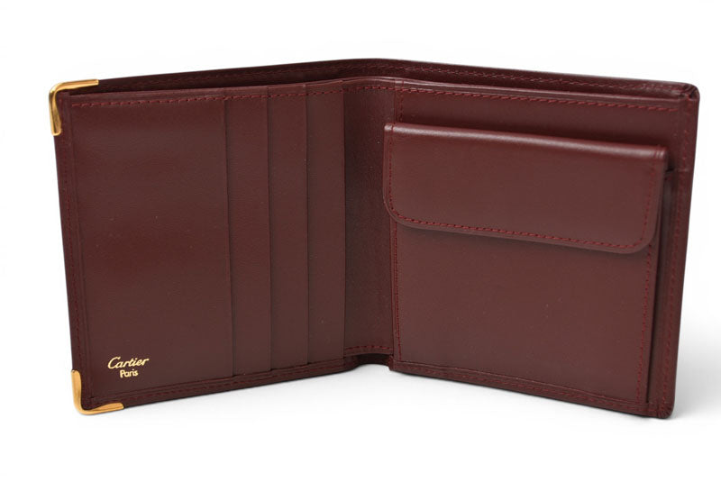 カルティエ 折財布/二つ折り財布 ヴィンテージ Cartier メンズ マスト ドゥ カルティエ ボルドー 73184192【中古】