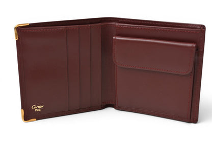 カルティエ 折財布/二つ折り財布 ヴィンテージ Cartier メンズ マスト ドゥ カルティエ ボルドー 73184192【中古】