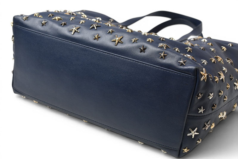 ジミーチュウ トートバッグ JIMMY CHOO バッグ ソフィア ネイビー スタースタッズ ミックス【中古】