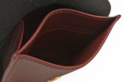 カルティエ コインケース Cartier スクエア コインパース マスト ドゥ カルティエ ボルドー【中古】