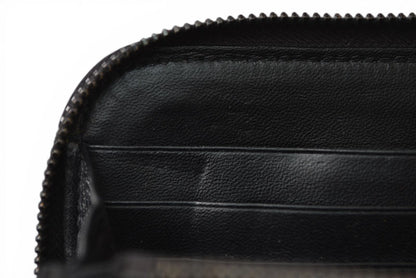 ボッテガヴェネタ 財布 BOTTEGA VENETA 長財布/ラウンドファスナー式 イントレチャート ブラック【中古】