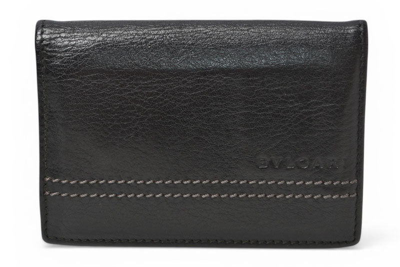 ブルガリ カードケース/名刺入れ BVLGARI ビジネスカードホルダー ブラック【中古】