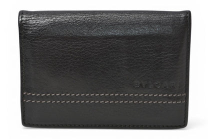 ブルガリ カードケース/名刺入れ BVLGARI ビジネスカードホルダー ブラック【中古】