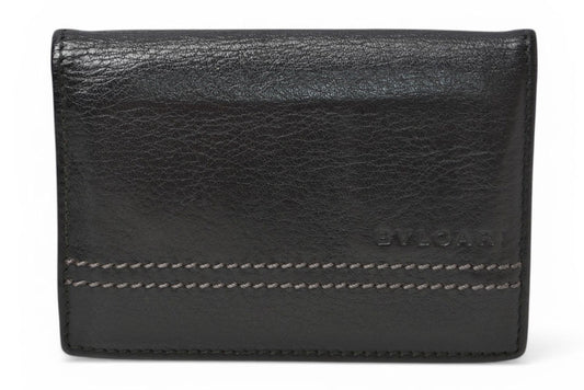 ブルガリ カードケース/名刺入れ BVLGARI ビジネスカードホルダー ブラック【中古】