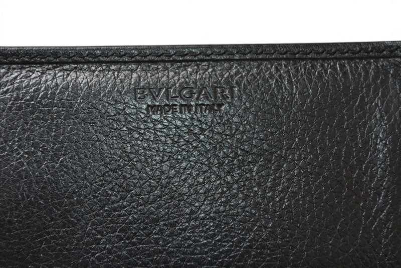 ブルガリ カードケース/名刺入れ BVLGARI ビジネスカードホルダー ブラック【中古】