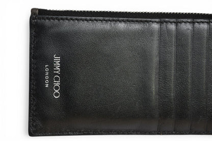 ジミーチュウ コインケース/カードホルダー JIMMY CHOO フラグメントケース ブルー グレー ブラック CASEY【中古】