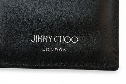 ジミーチュウ コインケース/カードホルダー JIMMY CHOO フラグメントケース ブルー グレー ブラック CASEY【中古】