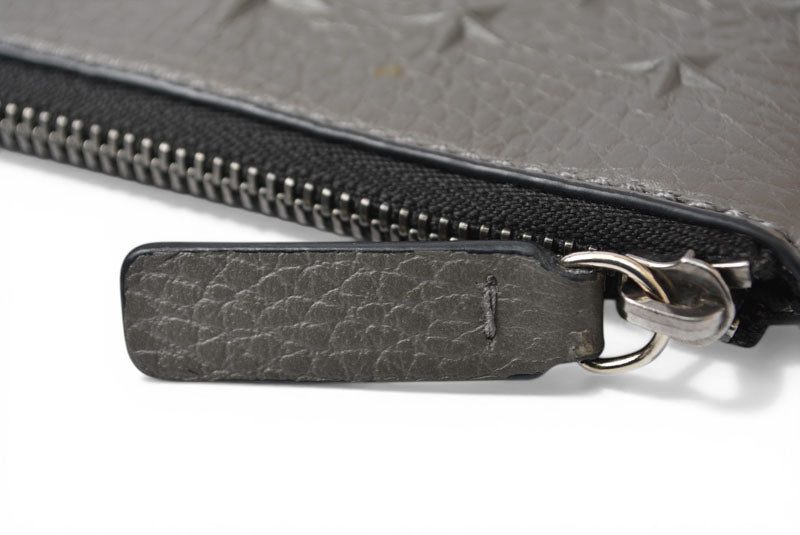 ジミーチュウ コインケース/カードホルダー JIMMY CHOO フラグメントケース ブルー グレー ブラック CASEY【中古】