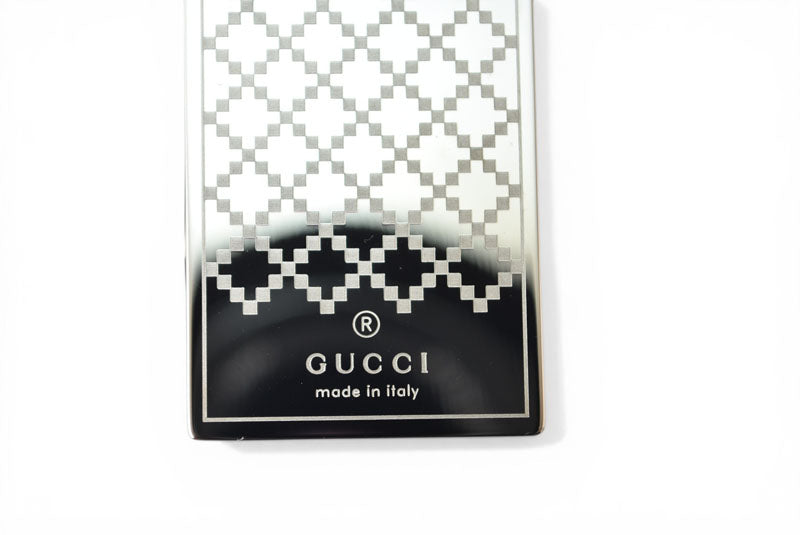 グッチ 未使用 マネークリップ/札ばさみ ディアマンテ GUCCI ロゴ入り シルバー メンズ【中古】