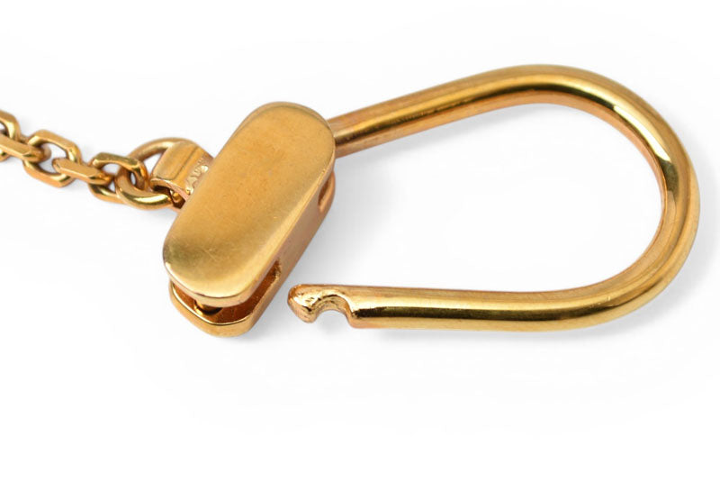 カルティエ コインケース/キーポーチ ヴィンテージ Cartier マスト ドゥ カルティエ ボルドー チェーン付【中古】