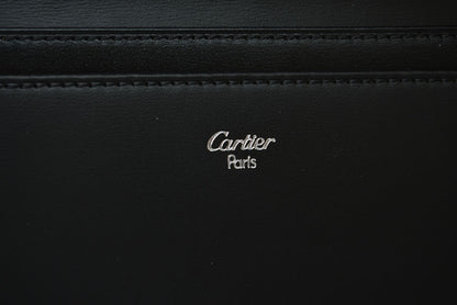 カルティエ 財布 メンズ Cartier 長財布/札入れ レザー パシャ ブラック/シルバー ブラック シルバー L3000439【中古】