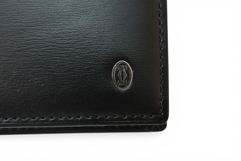 カルティエ 財布 メンズ Cartier 長財布/札入れ レザー パシャ ブラック/シルバー ブラック シルバー L3000439【中古】