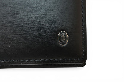 カルティエ 財布 メンズ Cartier 長財布/札入れ レザー パシャ ブラック/シルバー ブラック シルバー L3000439【中古】