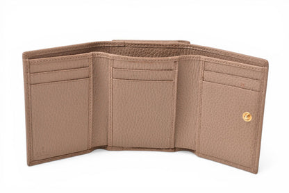 グッチ ミニ財布/三つ折り GUCCI 折財布 474746 PETITE MARMONT/プチマーモント ピンクベージュ【中古】